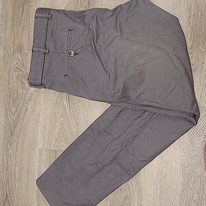 Black Brown 1826 Men's Grey/Brown cotton dress pants W34 L30